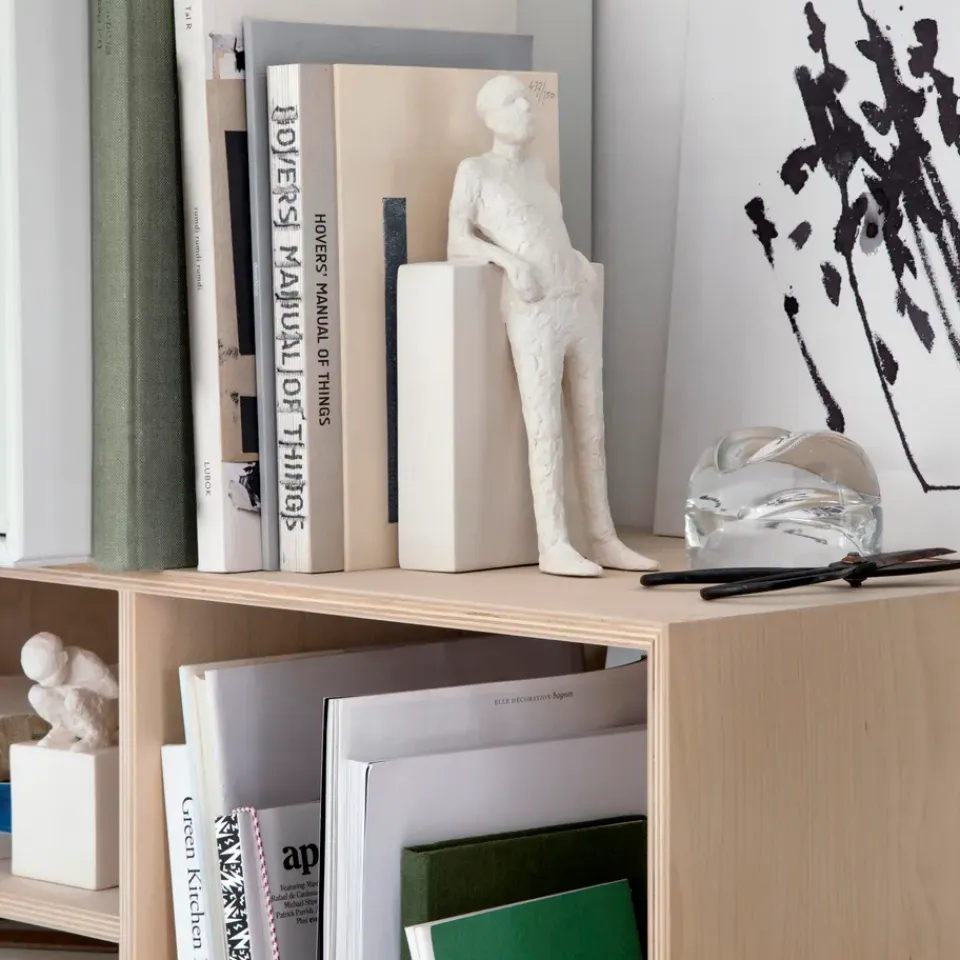 Kähler Escultura con mensaje Character, The hedonist Blanco