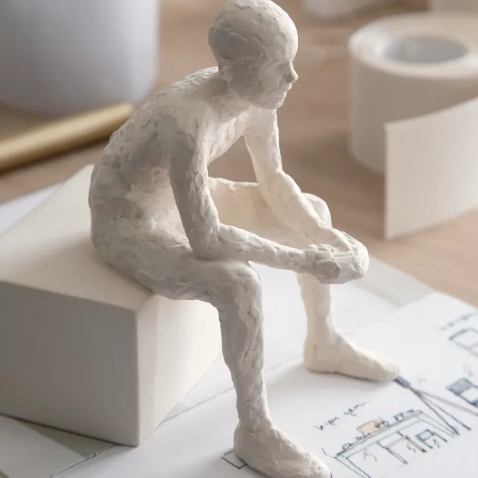 New Kähler Escultura con mensaje Character, The reflective one Blanco