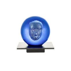 Best Kosta Boda Escultura de cristal BV Headman, Azul