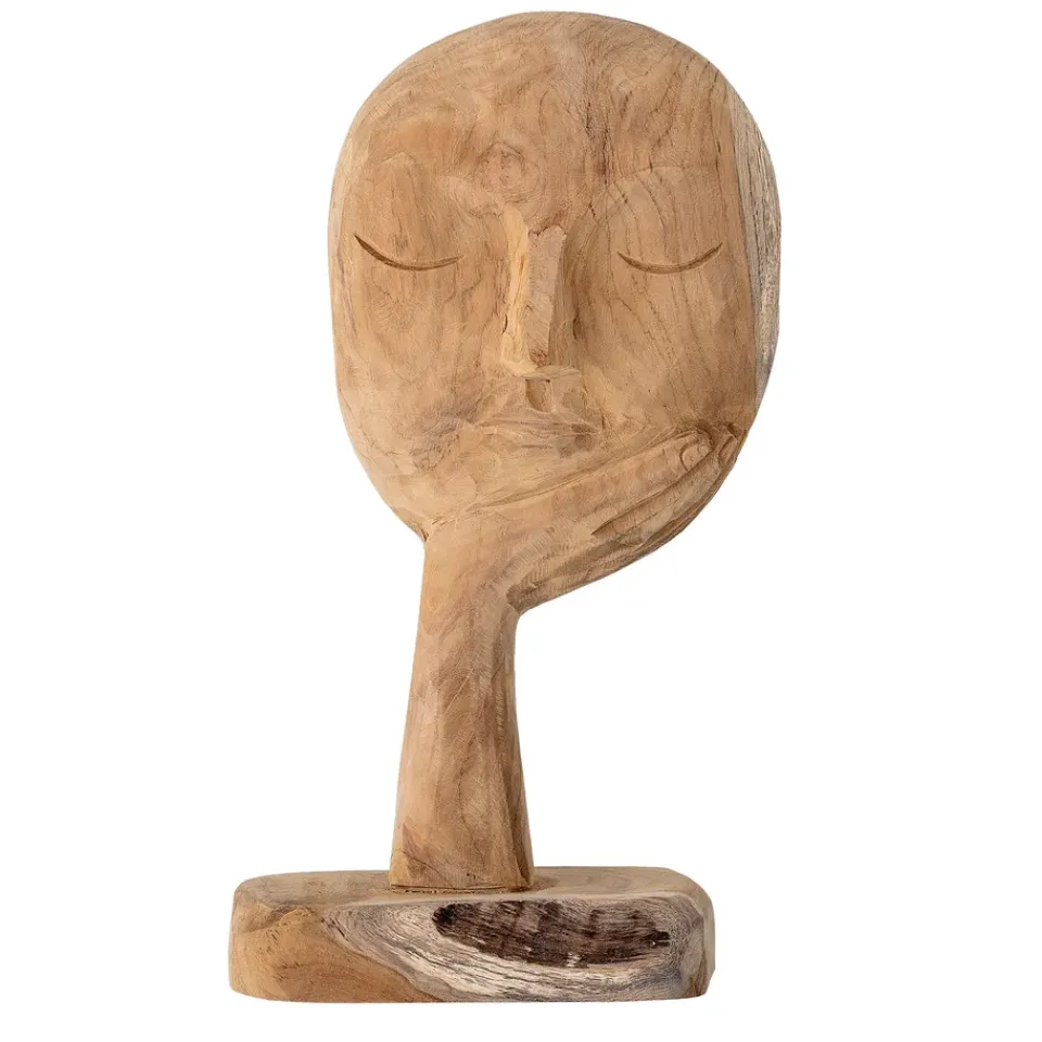 Hot Bloomingville Escultura de madera 35 cm, natural Marrón