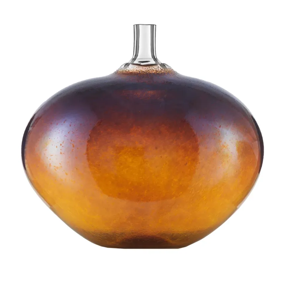 Discount Kosta Boda Escultura de vidrio BV Beans AC-20, Marrón dorado Naranja