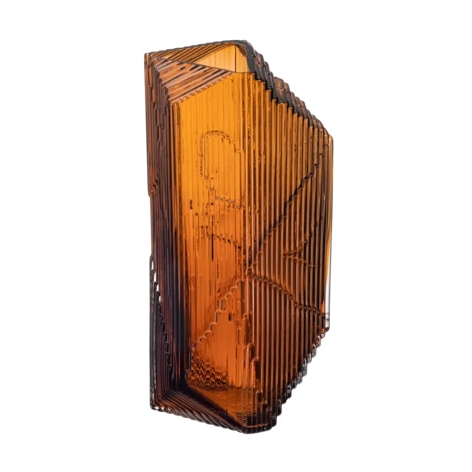 Iittala Escultura de vidrio Kartta 33 cm, cobre Naranja
