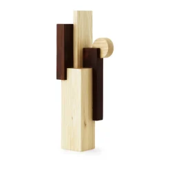 Normann Copenhagen Escultura Join grande, Fresno carbonizada BeigeMarrón