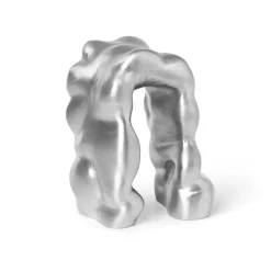 Hot Ferm Living Escultura Morf, Aluminium Plateado