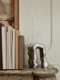 Hot Ferm Living Escultura Morf, Aluminium Plateado