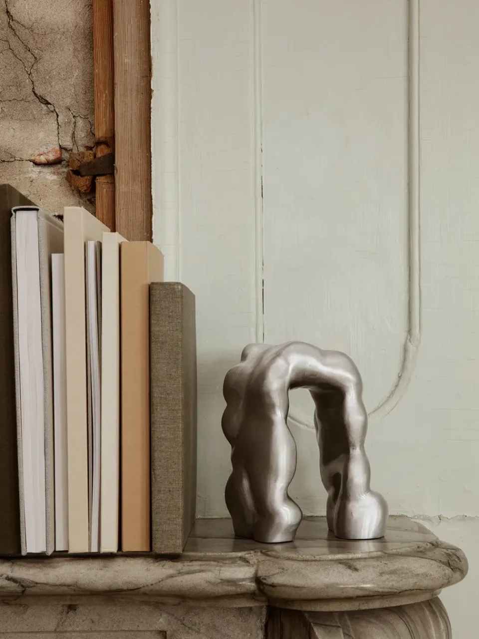 Hot Ferm Living Escultura Morf, Aluminium Plateado