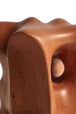 New Ethnicraft Escultura Organic 22 cm, Varnished mahogany Marrón