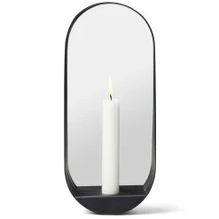 New Gejst Espejo / Candelabro ovalado Glim 12x28 cm, Negro