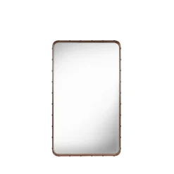 New GUBI Espejo Adnet Rectangulaire, Brown, medium Marrón