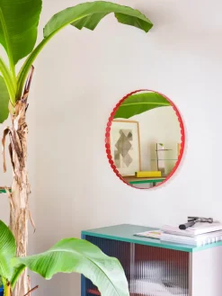 HAY Espejo Arcs Mirror Ø60 cm, Red Rojo