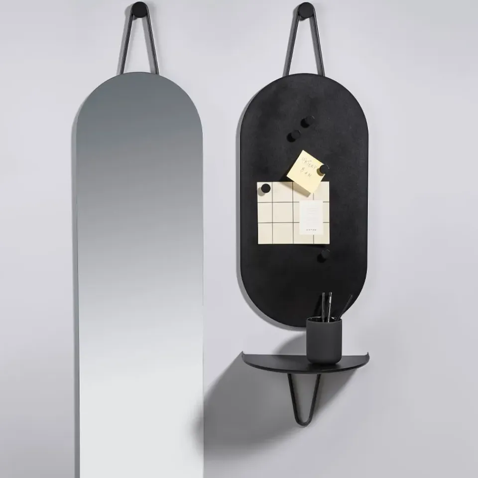 Outlet Zone Denmark Espejo A-Wall Mirror, Black, small Negro