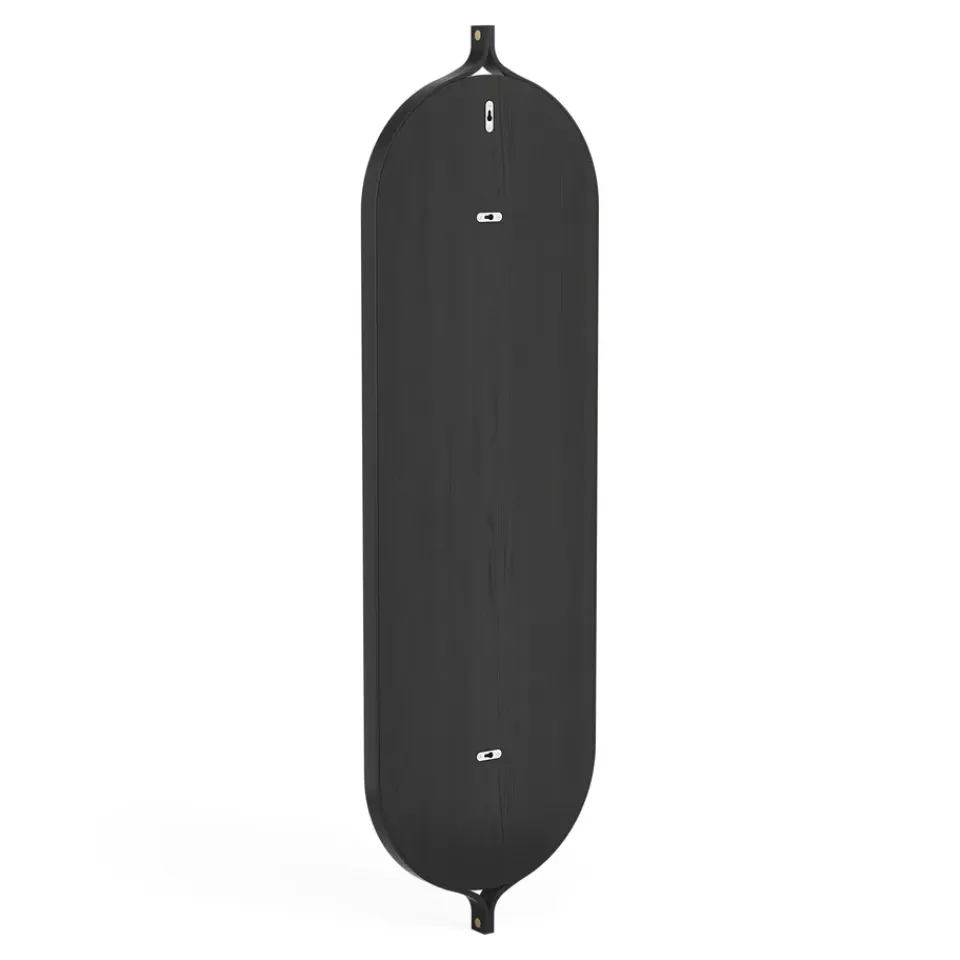 Online Swedese Espejo Comma rectangular 135 cm, fresno teñido de Negro