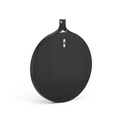 Clearance Swedese Espejo Comma redondo Ø40 cm, Fresno teñido de Negro