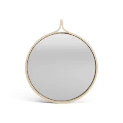 Best Swedese Espejo Comma redondo Ø40 cm, Fresno lacado Beige