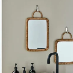 Best Meraki Espejo con marco Baki 24x36 cm, Natur Beige