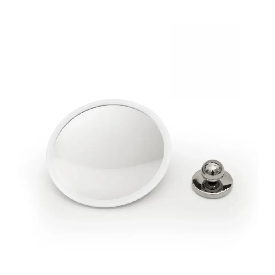 Clearance Bosign Espejo de maquillaje AirMirror x10 desmontable con ventosa, Ø16,5 cm Blanco