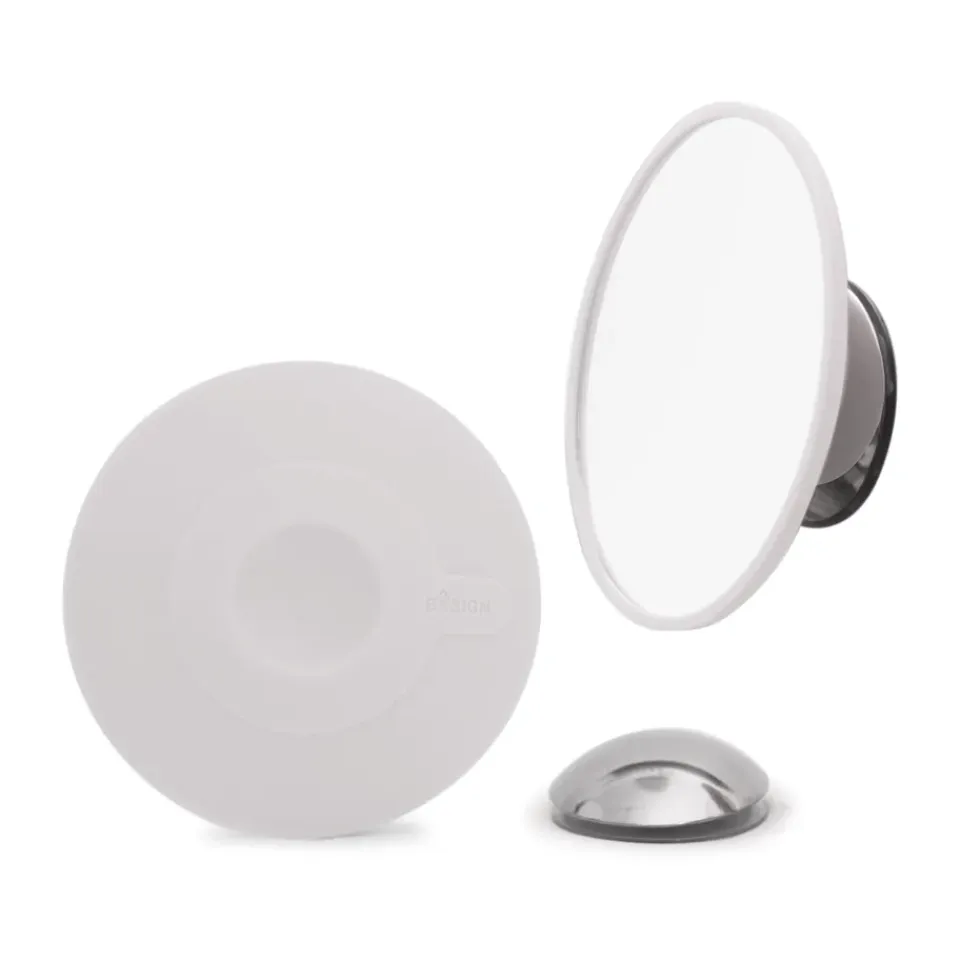 Outlet Bosign Espejo de maquillaje AirMirror x15 desmontable con ventosa, Ø11,2 cm Blanco
