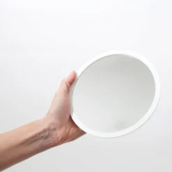 Clearance Bosign Espejo de mesa AirMirror x15 desmontable magnético, Ø16,5 cm Blanco