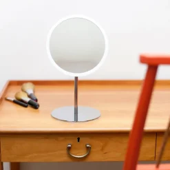 Clearance Bosign Espejo de mesa AirMirror x15 desmontable magnético, Ø16,5 cm Blanco