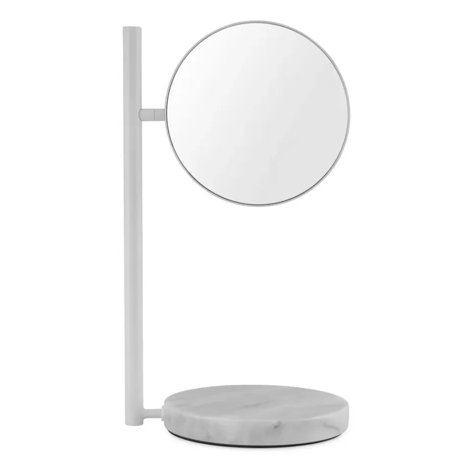 Outlet Normann Copenhagen Espejo de mesa de doble cara Pose 21x39 cm, Blanco