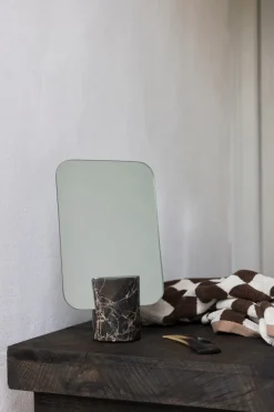 Clearance Mette Ditmer Espejo de mesa Marble, Brown, 30 cm Marrón