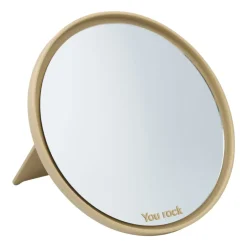 Clearance Design Letters Espejo de mesa Mirror Mirror Ø21 cm, Beige