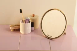 Clearance Design Letters Espejo de mesa Mirror Mirror Ø21 cm, Beige