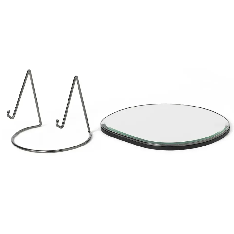 Sale Ferm Living Espejo de mesa Pond, Dark chrome Plateado