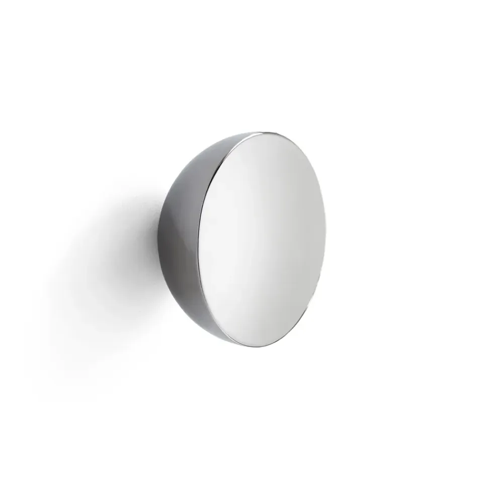 Online New Works Espejo de pared Aura small, Acero inoxidable Plateado