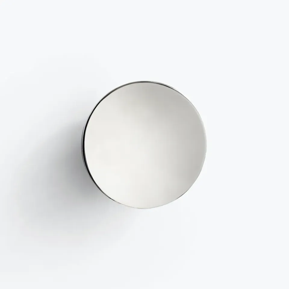 Online New Works Espejo de pared Aura small, Acero inoxidable Plateado