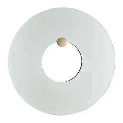AYTM Espejo de pared Castellum Ø80 cm, Travertino con acabado natural Transparente