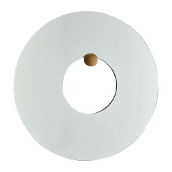 AYTM Espejo de pared Castellum Ø80 cm, Roble aceitado natural Transparente