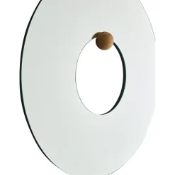 AYTM Espejo de pared Castellum Ø80 cm, Roble aceitado natural Transparente