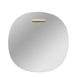 New FDB Møbler Espejo de pared I4 Birksø, Oak nature lacquered Ø50 cm Marrón