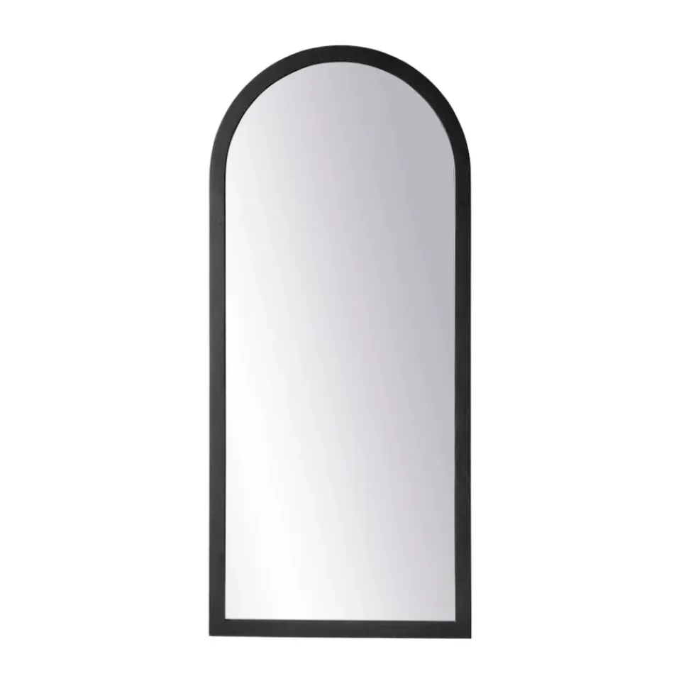FDB Møbler Espejo de pared I2 Mossø, Oak black painted 40x90 cm Negro