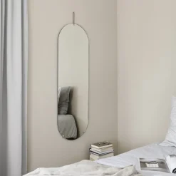 Clearance MOEBE Espejo de pared 133 cm, Stainless steel Plateado