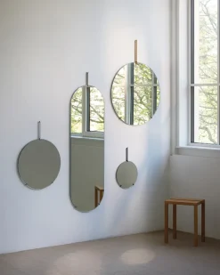 Best MOEBE Espejo de pared Ø70 cm, Stainless steel Plateado