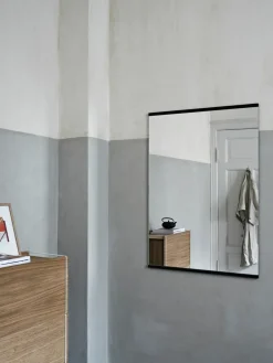 New MOEBE Espejo de pared rectangular 70x100 cm, Black Negro