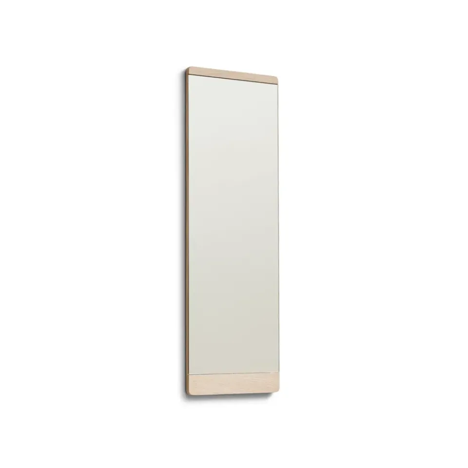 Best Form & Refine Espejo de pared Rim 35x110 cm, Roble blanco Beige