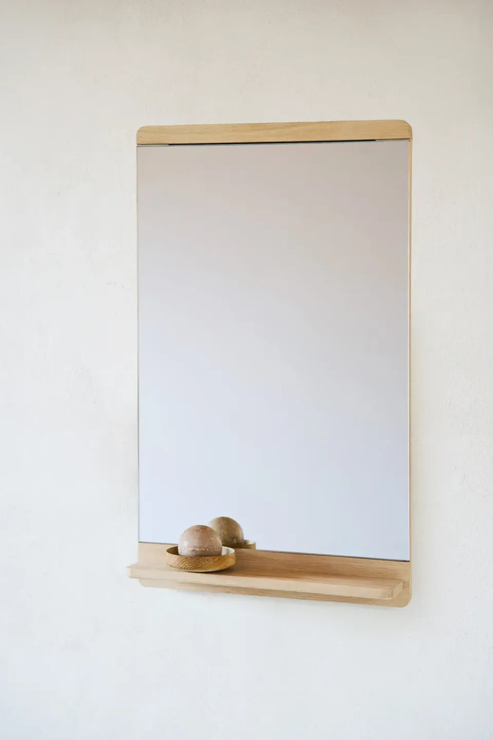 Online Form & Refine Espejo de pared Rim 40x68 cm, Roble blanco Beige