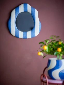 Sale Bloomingville Espejo de pared Travis 39,5x38,5 cm, Azul