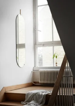 MOEBE Espejo de pared 40,4x146,9 cm, Brass Color dorado