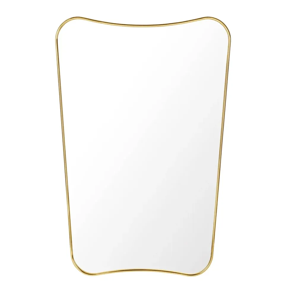 Online GUBI Espejo F.A.33 rectangular, latón Plateado