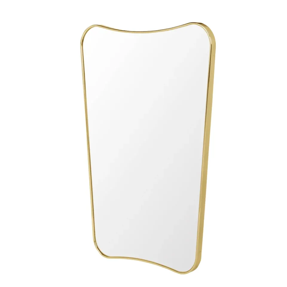Online GUBI Espejo F.A.33 rectangular, latón Plateado