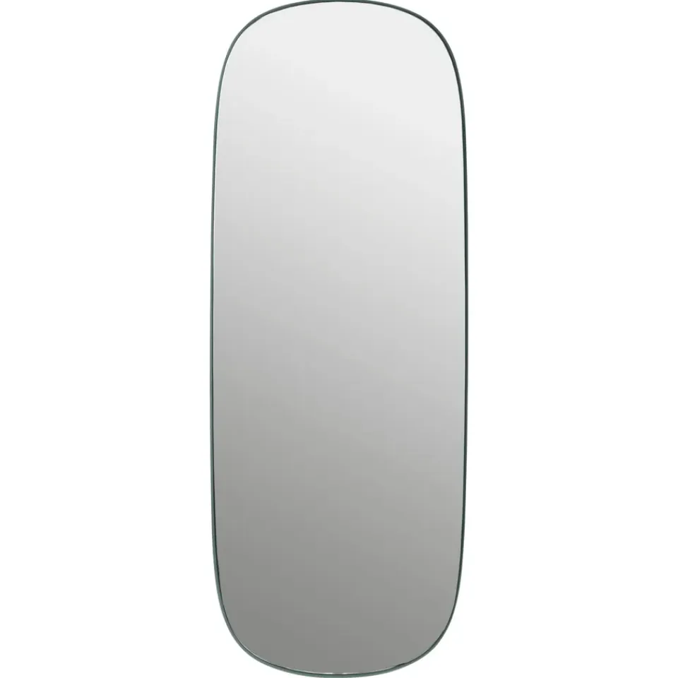 Hot Muuto Espejo grande Framed, Darkgreen-clear, 118x44,5 Verde