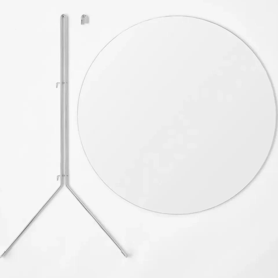 New MOEBE Espejo wall mirror Ø 70 cm, Cromo Blanco