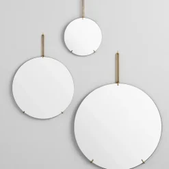 Hot MOEBE Espejo Wall mirror Ø 50 cm, Latón Color doradoBlanco