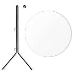 MOEBE Espejo wall mirror Ø 70 cm, Negro