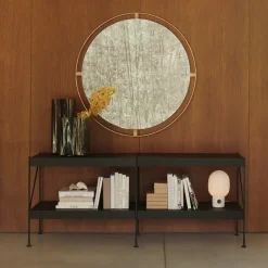 Audo Copenhagen Espejo Nimbus, Polished brass, ø110 Color dorado
