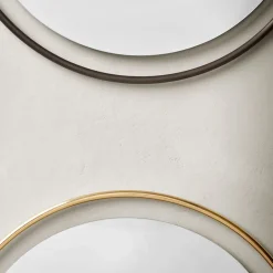 Audo Copenhagen Espejo Nimbus, Polished brass, ø110 Color dorado
